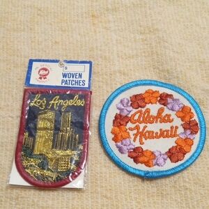 Vibrant City and Floral Woven Patch Set